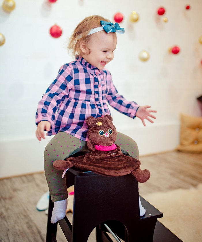 Мягкая игрушка-кукла на руку Мишка коричневый  